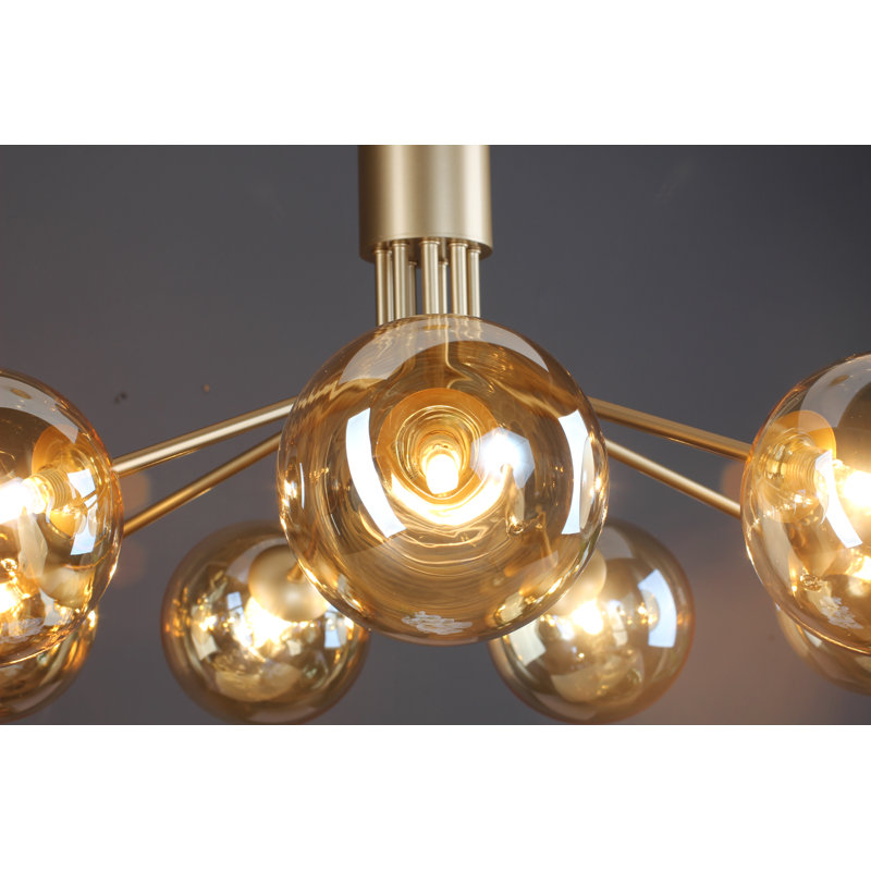 Felicien 9 - Light Sputnik Pendant, Gold,  Gold