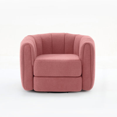 Swivel Accent Chair for Living Room, Sofa Chairs with Wood Base Side, Comfy Swivel Accent Chair with Wide Upholstered, for Living Room