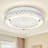 Lazzat LED Flush Mount Ceiling Light, 11in 1980lm Dimmable Modern Crystal Lights, Ceiling Lamp