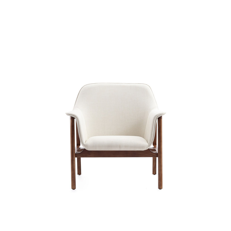 Miller Upholstered Armchair, Cream Linen Blend