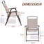 Chaise de patio pliante en métal Hickley-1747618591