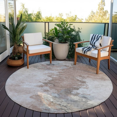 Tapis intérieur / extérieur brun Braeas