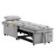 Lit convertible 4 en 1, structure, lit moderne en velours gris avec dossier réglable, confortable-1243372708