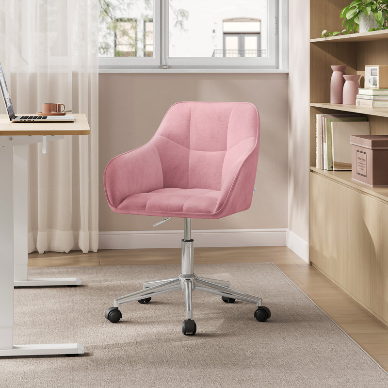 Fairmont Park Failand Velvet Task Chair, Pink