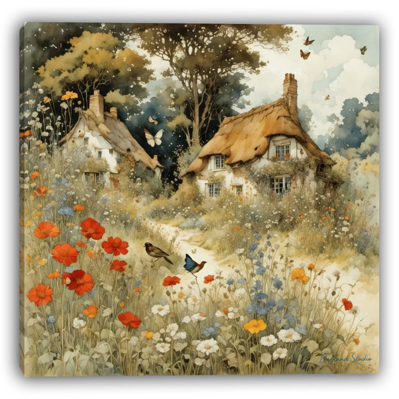 Enchanted Garden Path - Storybook Cottage, art sur toile