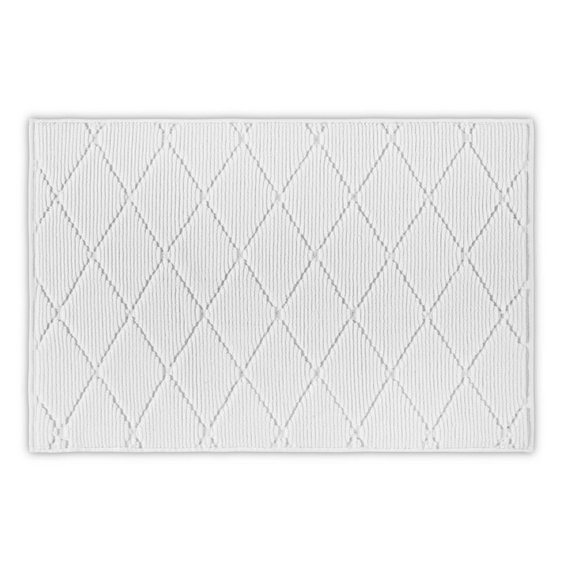 Tapis de bain luxueux en coton, 50 x 31,5 pouces | 100% coton, 38,4 oz / verge carrée | Ultra-doux, absorbant et à séchage rapide | Entretien facile: lavable à la machine, séchage par culbutage à basse température | Couleur blanche élégante - parfaite pour toute salle de bain