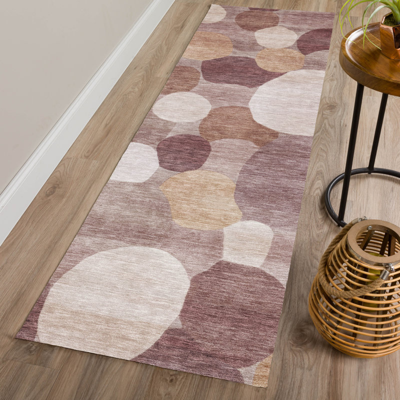 Machine Washable Indoor/Outdoor Jozwiak ACN2375 Geometric Rug, Runner 2'3" x 7'6"