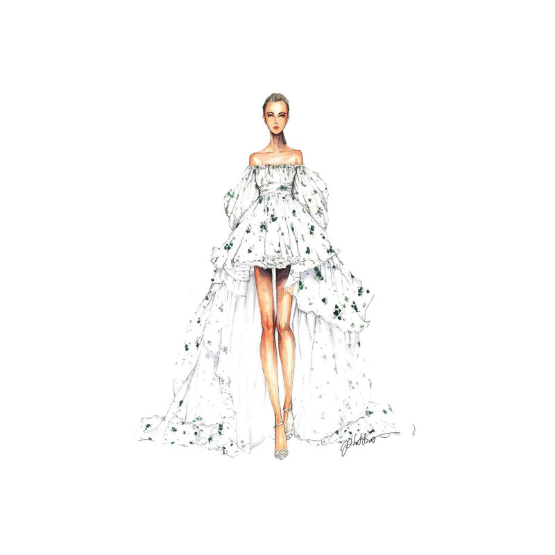 Giambatistta Valli Haute Couture Automne 2016, H 18 po x l 12 po x 1,5 po