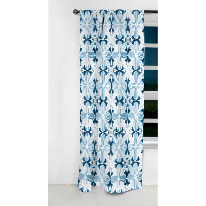 Rideau abstrait occultant Nordic Geometric Serenity II - 1 panneau, L 52 po x L 120 po