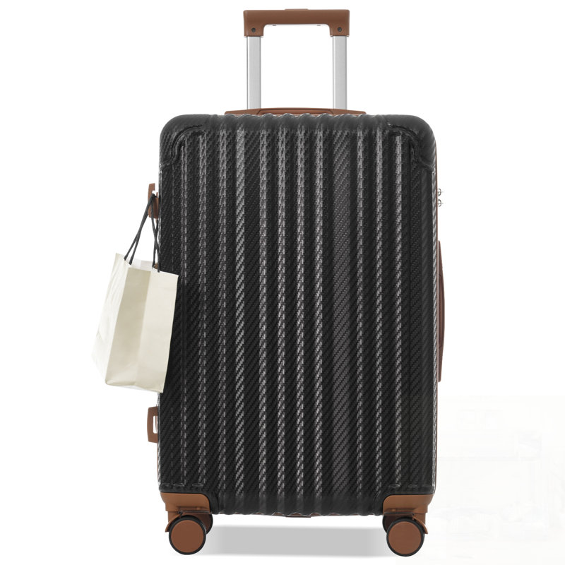 Ensemble 6 pièces de bagage avec coque en plastique ABS durable, roulettes, verrou TSA et crochets latéraux pour un transport facile