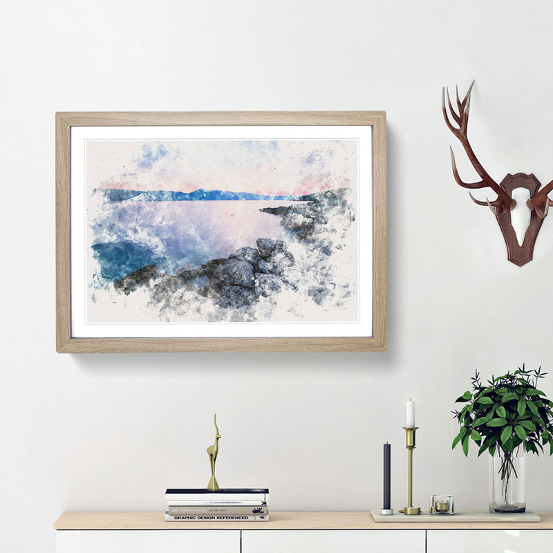 Premantura in Istria Croatia - Framed Print, 24cm H x 33cm W x 2cm D, Oak Framed