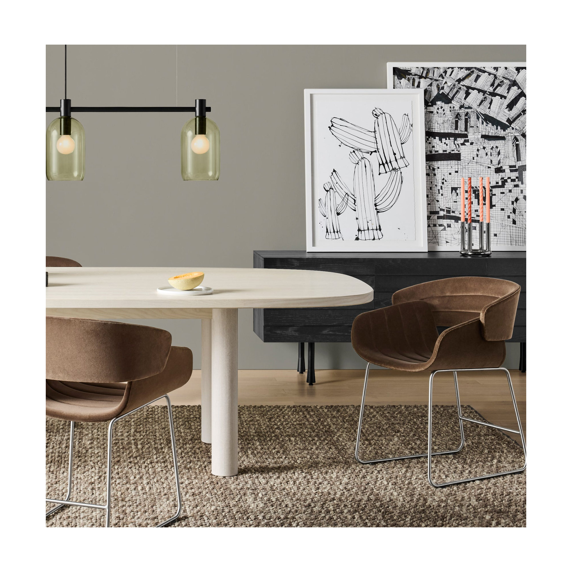 Racer Dining Chair, Coffee