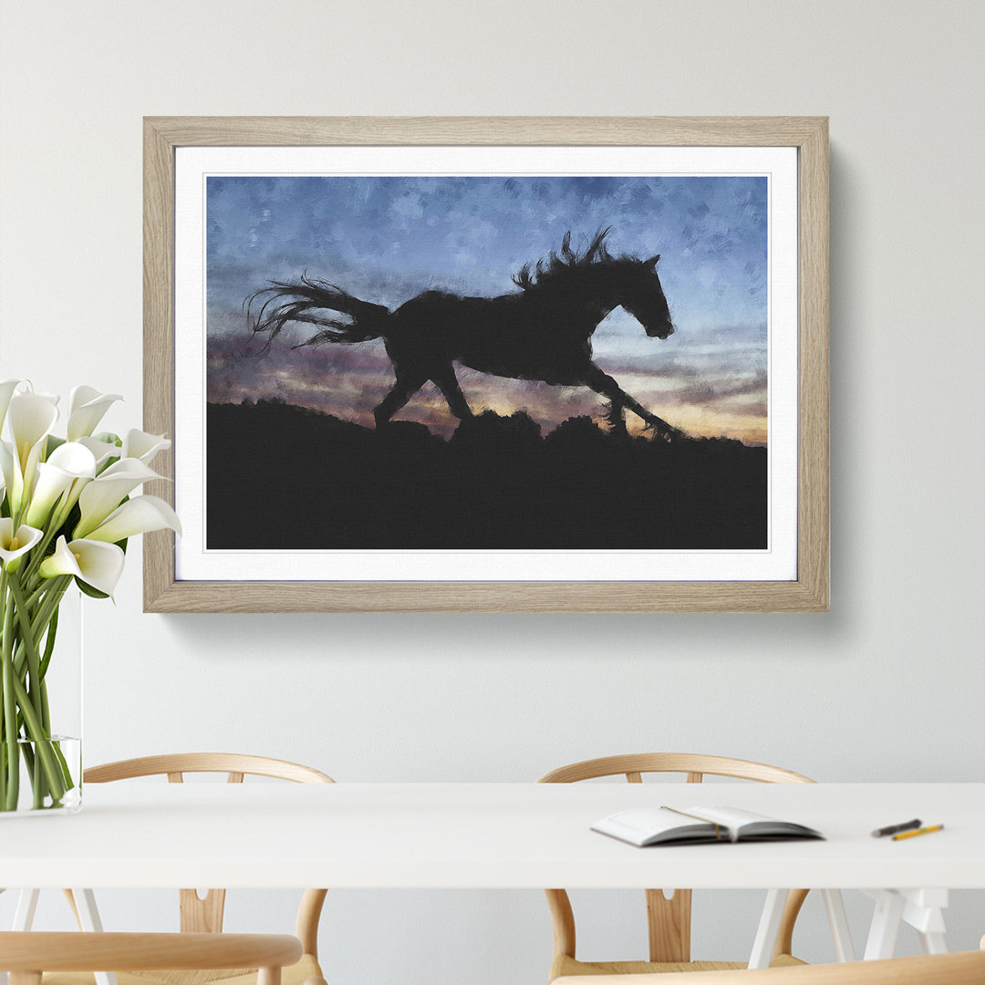 Wild Horse at Sunset Vol.1 - Picture Frame Painting
