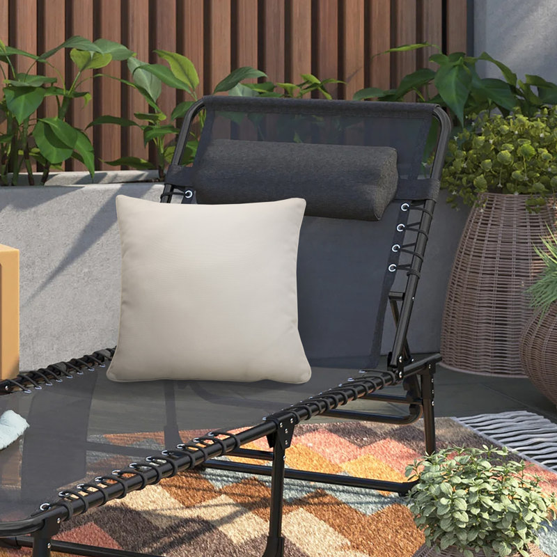 Outdoor Solid Pillow, 18"H x 18"W, White