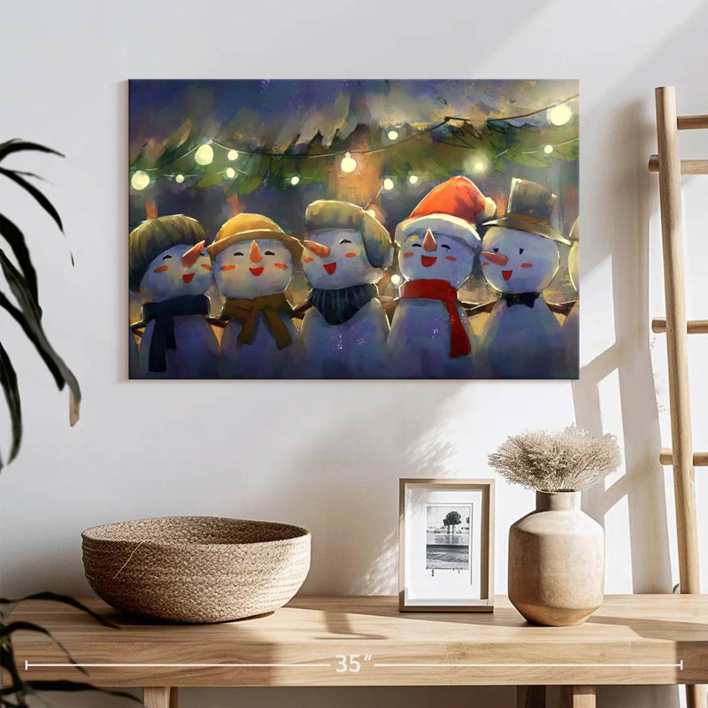 Bonhommes de neige de Noël, H 16 po x l 24 po