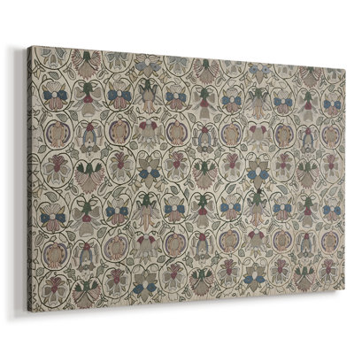 Motif floral répétitif - William Morris - Toile tendue avec châssis-c. Fin du 19e siècle