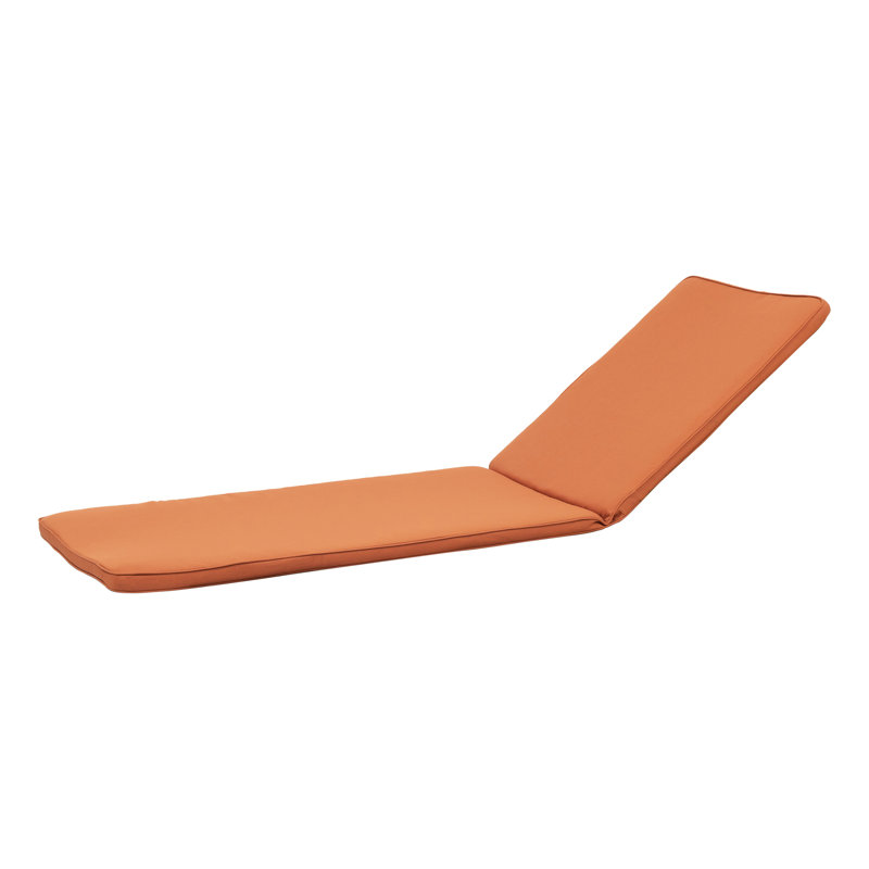Outdoor Chaise Lounge Cushion - Orange, Fabric Construction, 76.53" X 23.23" 1.47", 4.33 Lb, Easy Clean Zipper In Orange Water- For Patio, Zippered Quick Cleaning