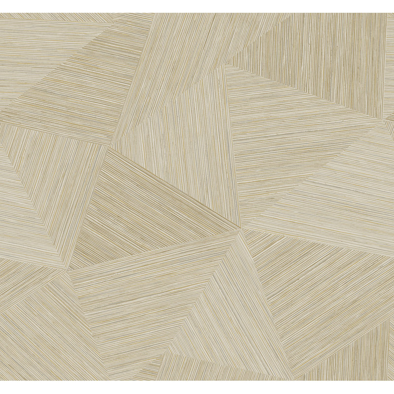  Papier peint en vinyle non collé Designs Middleton Triangles, Avoine métallique