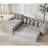 Oversize Cloud Sectional Couch, L-Shape Sofa, Convertible Floor Sleeper Sofa Bed, No Assembly, Eight pillows, 3-in-1, Side Pocket,(Left Facing Sofa), 4 Seat, Corduroy-526788441