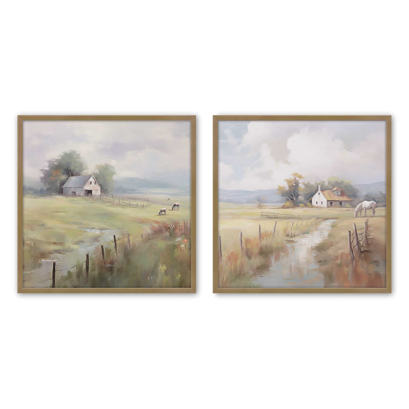 «Countryside Farmhouse Bliss», Or brossé, H 17,75 po x l 17,75 po