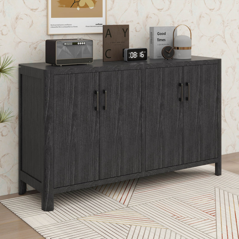 Buffet avec tiroirs, grand buffet Buffet avec tablettes et portes, Noir