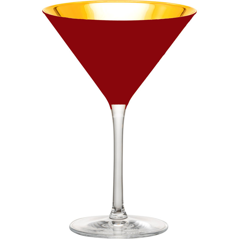 2.25 oz. Crystal Martini Glass, Red