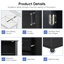 Armoire de rangement autoportante avec deux tiroirs et une tablette réglable-236322400