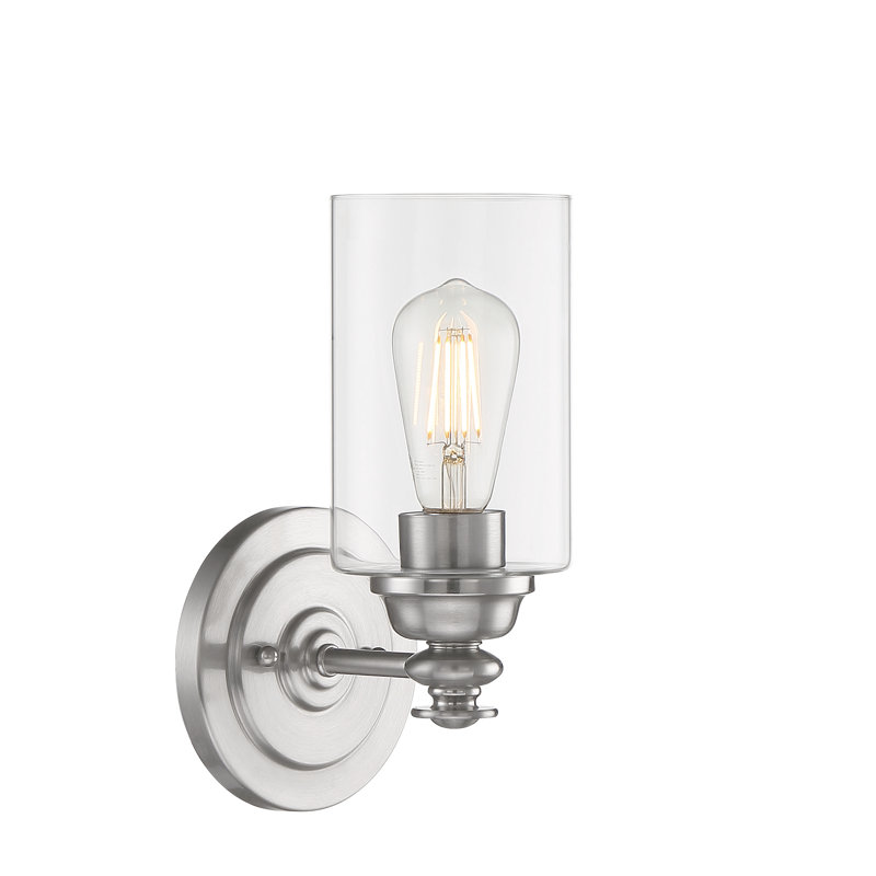 Appliquee à bras 1 lumières Uffington, Nickel poli brossé