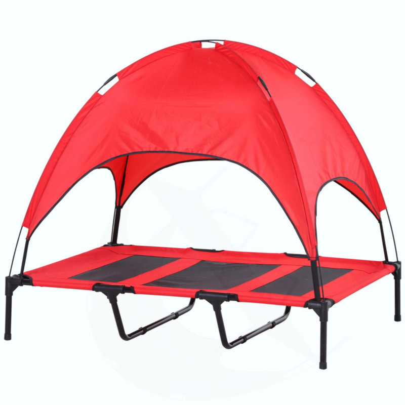 Lit pour animal de compagnie de style moderne, lit pour chien portatif surélevé, Rouge