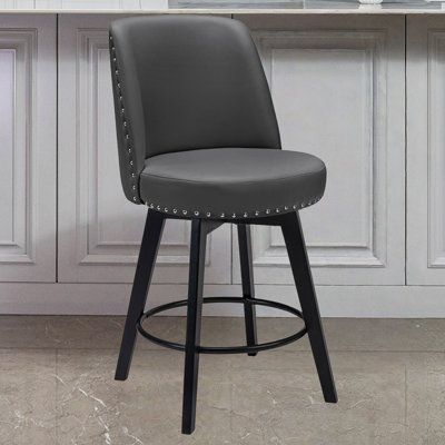 Gustavus Swivel Upholstered Counter Stool