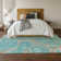 Premium Machine Washable Prisco Teal Rug