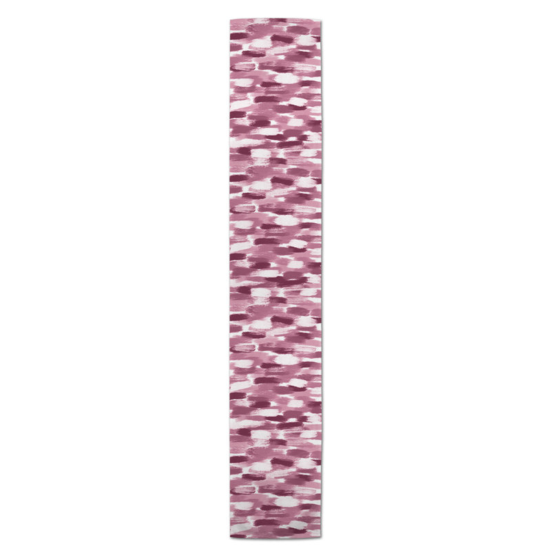Chemin de table Maribeth, 72 po x 16 po, Bourgogne, Abstrait