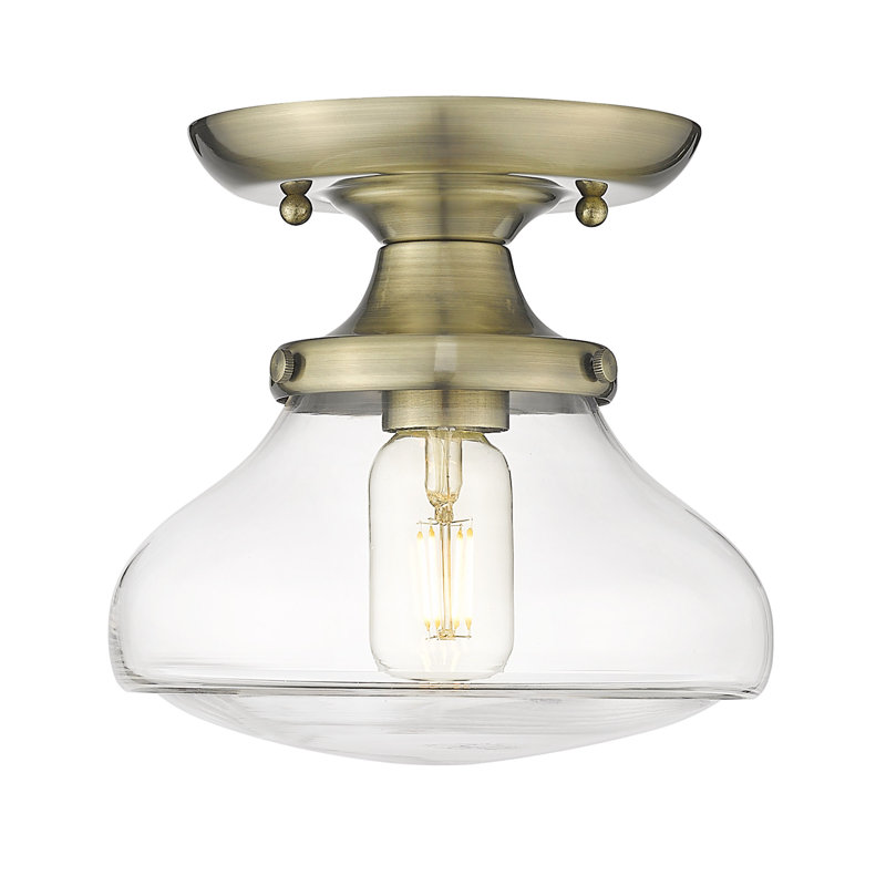 Plafonnier semi-encastré 8 lumières Dauphine, Laiton vieilli