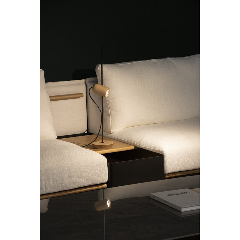 Onfa Table Lamp, Graphite/Oak, Oak