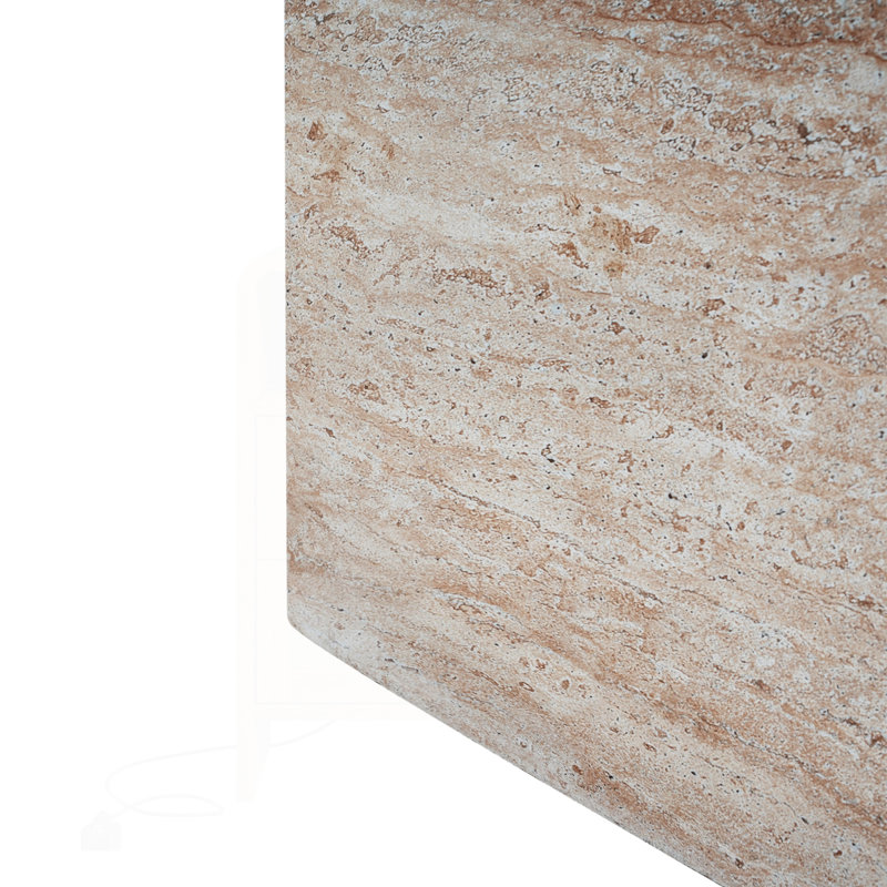 Table d'appoint d'extérieur en béton léger Travertine