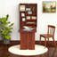 Bureau mural, bureau convertible escamotable, acajou