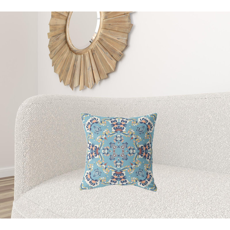 Coussin 18 po x 18 po, Gris / bleu