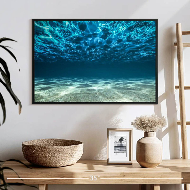 Underwater Sunlight, 25" X 17", Floating Frame Black