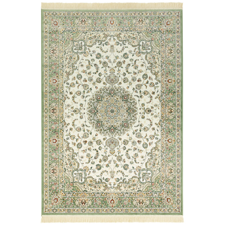 Antik Nain Tufted Cream/Green Rug