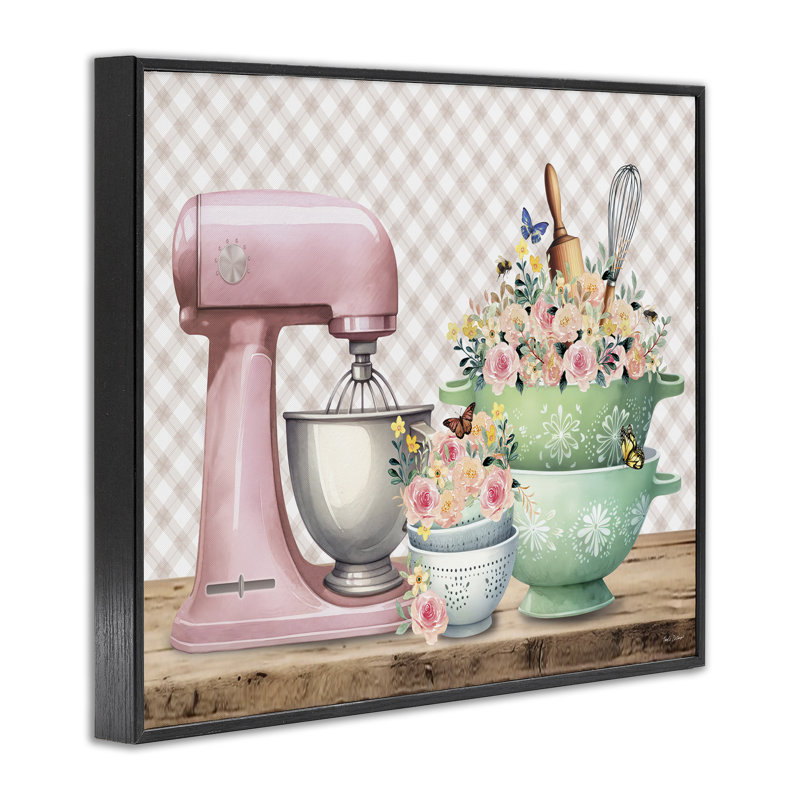 Art floral, art giclée par Nicole DeCamp, H 11 po x l 14 po, Giclée encadrée noir minuit