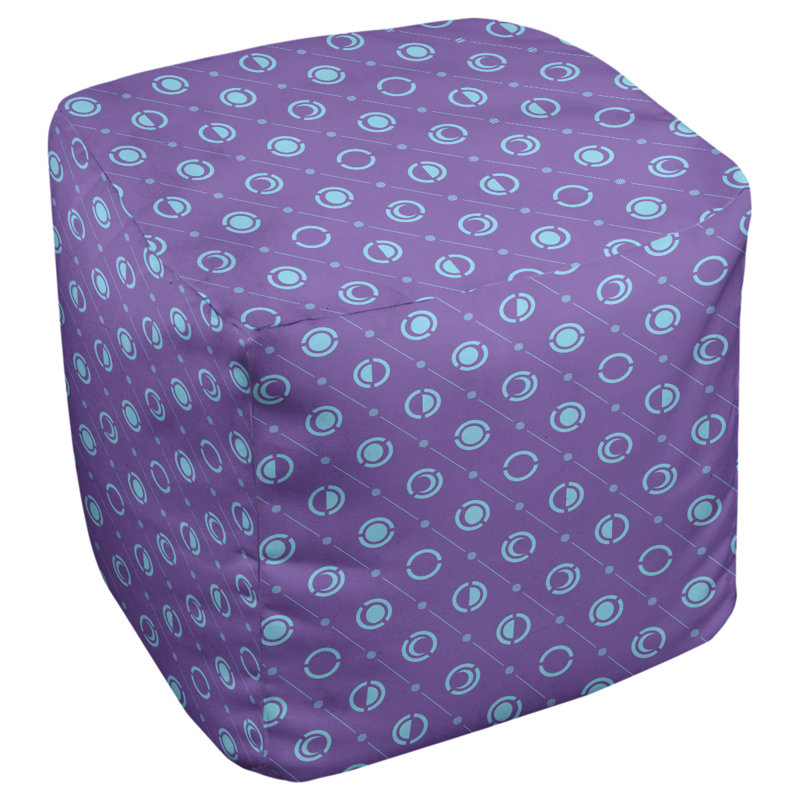 Repose-pieds à cubes à deux phases de couleur lune, Mauve / bleu sarcelle