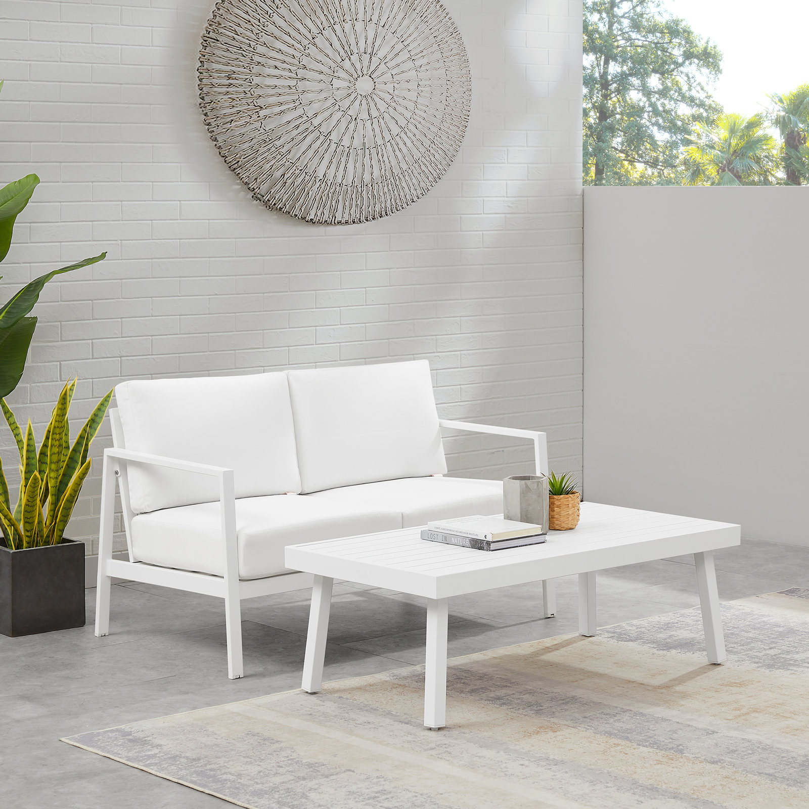 Armando 47.25 " Patio Table, White