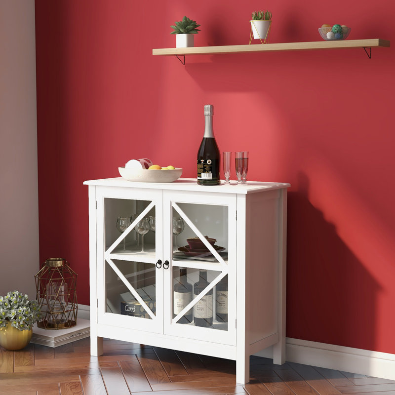Armoire de rangement polyvalente - Armoire de cuisine à double porte en verre. Aspect rustique, pieds fuselés. , Peint. Blanc, facile à construire. Espace abondant avec portes de style maison. Beaucoup d'espace. Construction,
