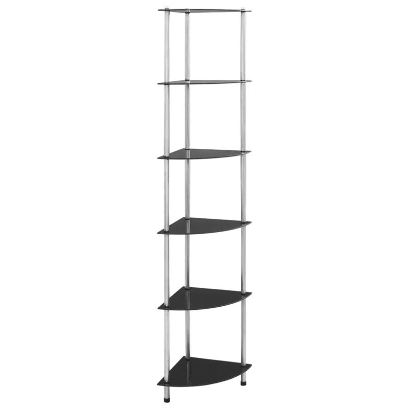 Monterry 160cm H x 30cm W Standard Bookcase, Black