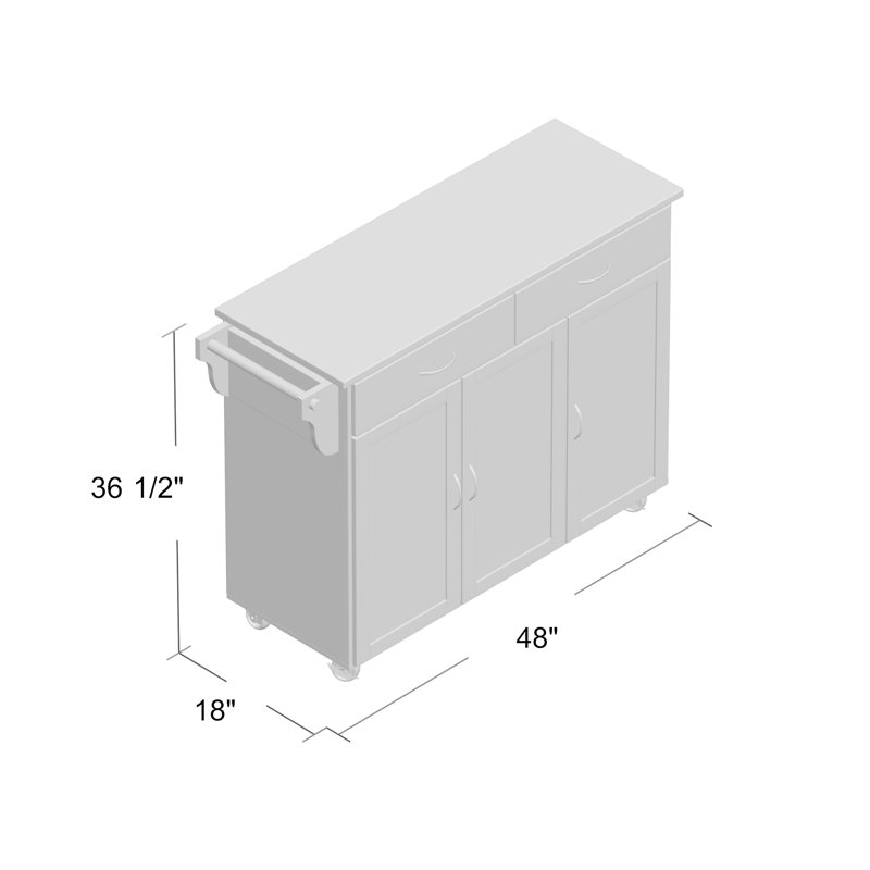 Sayers Wood Kitchen Island, Espresso