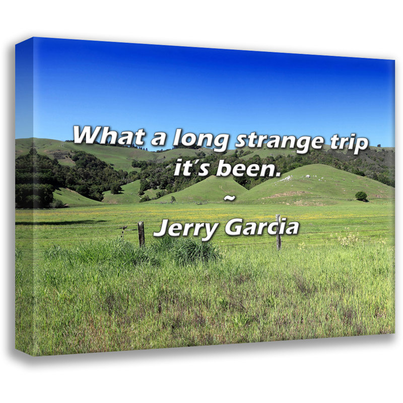 Citation de Jerry Garcia: Quel long voyage étrange cela a été., H 26 po x l 32 po