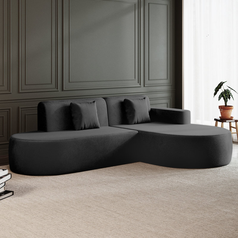 3 Seater Sofa & Chaise, Grey