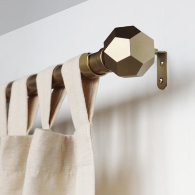 Jasmary Iron Adjustable 1.125'' Single Curtain Rod