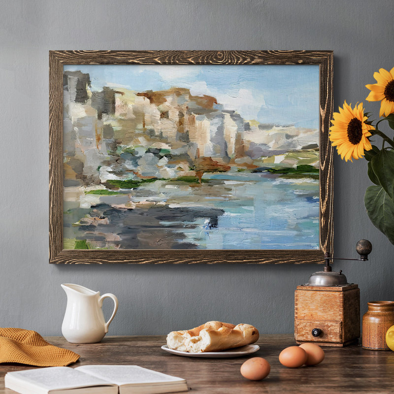 Western Cliff I, reproduction d'art sur toile, Noyer, H 22 po x l 32 po x P 1,5 po