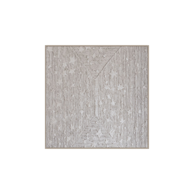 Silky Soft Plush Beige Area Rug, Square 3'